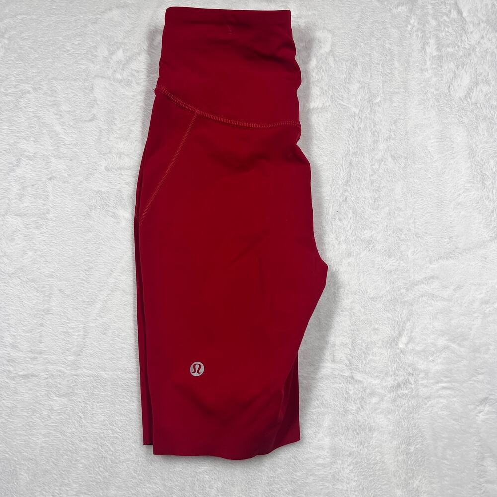Lululemon Base‎ Pace High-Rise Short 8" Dark Red Size 2 W7BQ9S Bikers